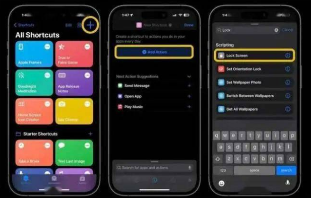 嵩明苹果14锁屏维修店分享iPhone14升级iOS16.4后如何创建锁屏快捷方式 